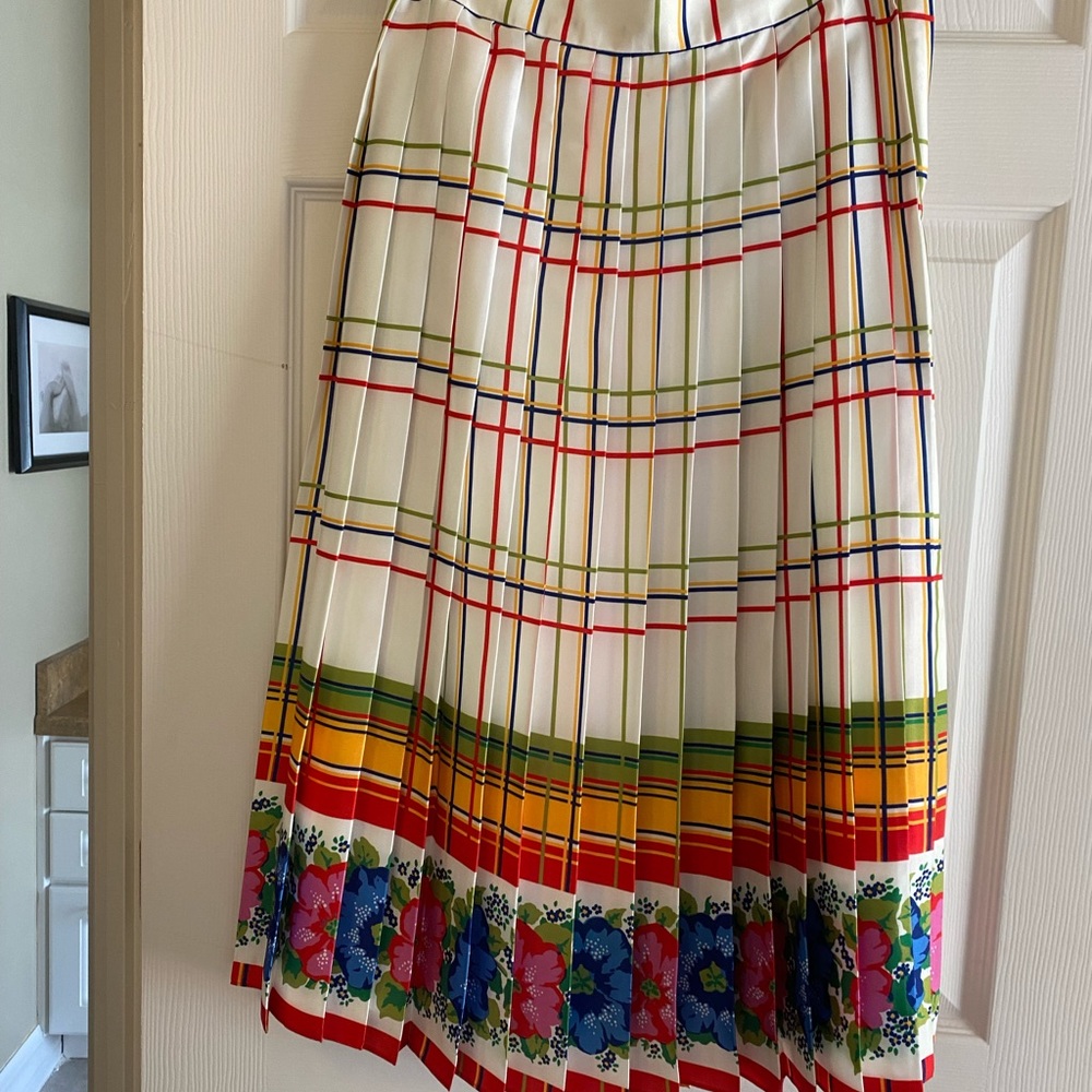 BNWT J. Crew pleated floral midi skirt - size 8